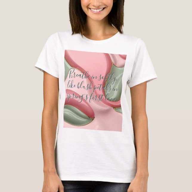 Camiseta clássica com gráfico abstrato elegante (Frente)