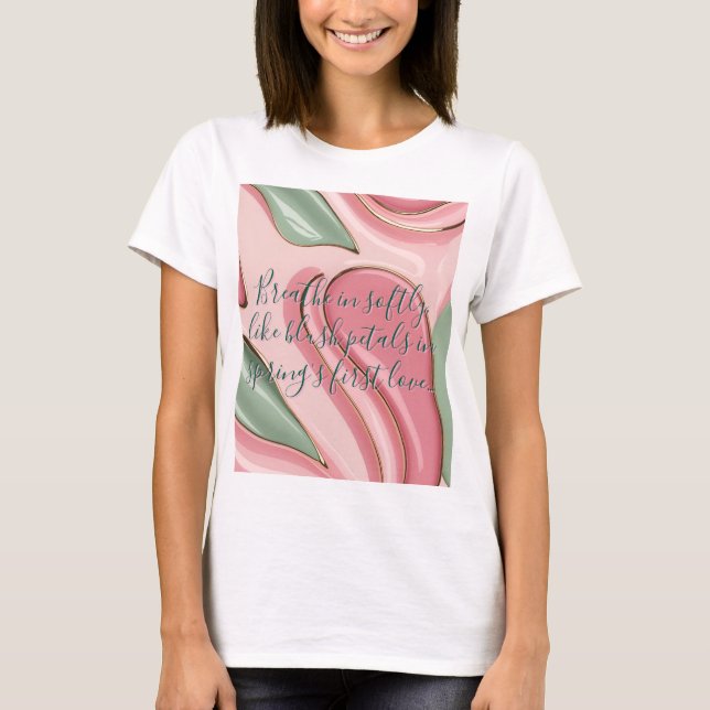 Camiseta clássica com gráfico abstrato elegante (Frente)