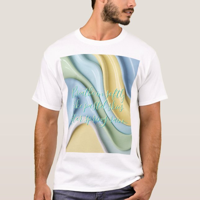 Camiseta clássica com gráfico abstrato elegante (Frente)