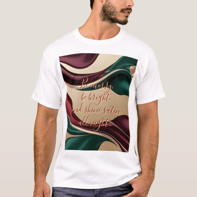 Camiseta clássica com gráfico abstrato elegante (Frente)