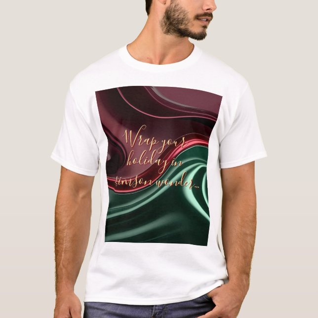 Camiseta clássica com gráfico abstrato elegante (Frente)