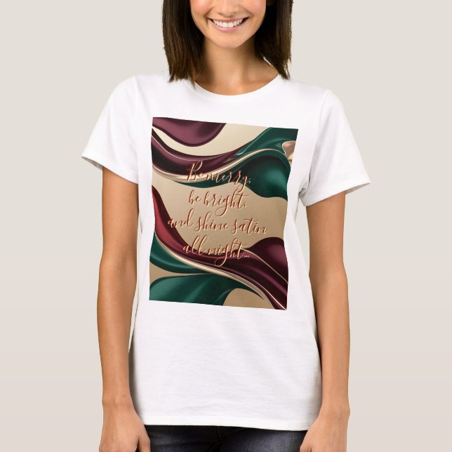 Camiseta clássica com gráfico abstrato elegante (Frente)