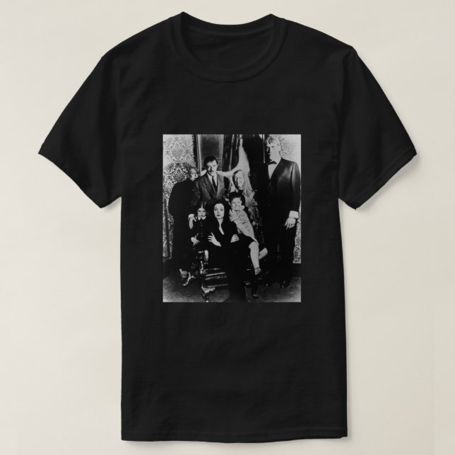 Camiseta Clássica da Família Addams (Frente do Design)