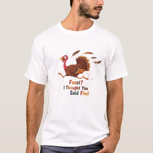 Camiseta Clássica de Ação de Graças Engraçada de P (Frente)