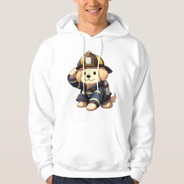 Camiseta Clássica de Bombeiro Cão (Frente)