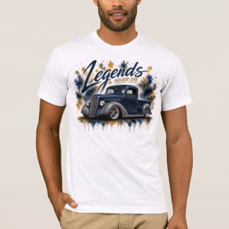 Camiseta Clássica de Caminhão Legends Never Die