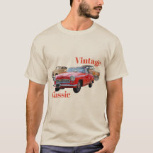 Camiseta Clássica de Carro Antigo