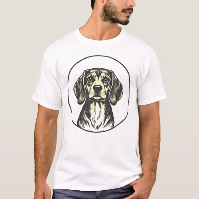 Camiseta Clássica de Conforto Canino (Frente)