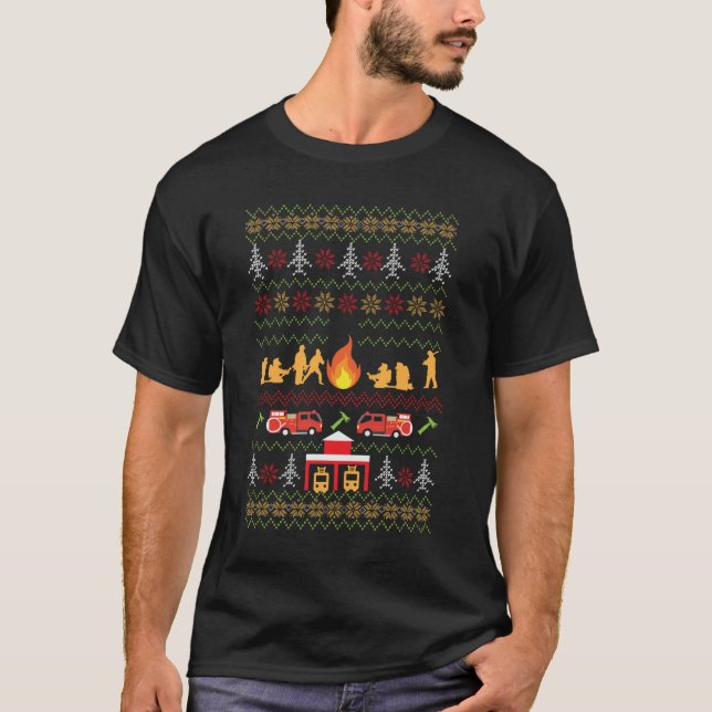 Camiseta Clássica de Design de Natal1 (Frente)