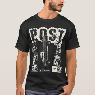 Camiseta Clássica de Design Vintage Post M-a-l-o-n