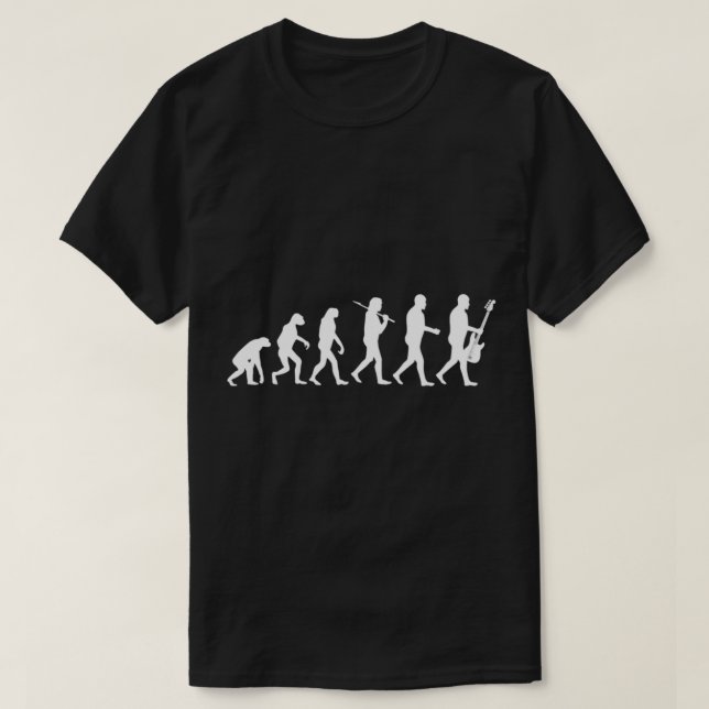 Camiseta Clássica de Evolução do Violão (Frente do Design)