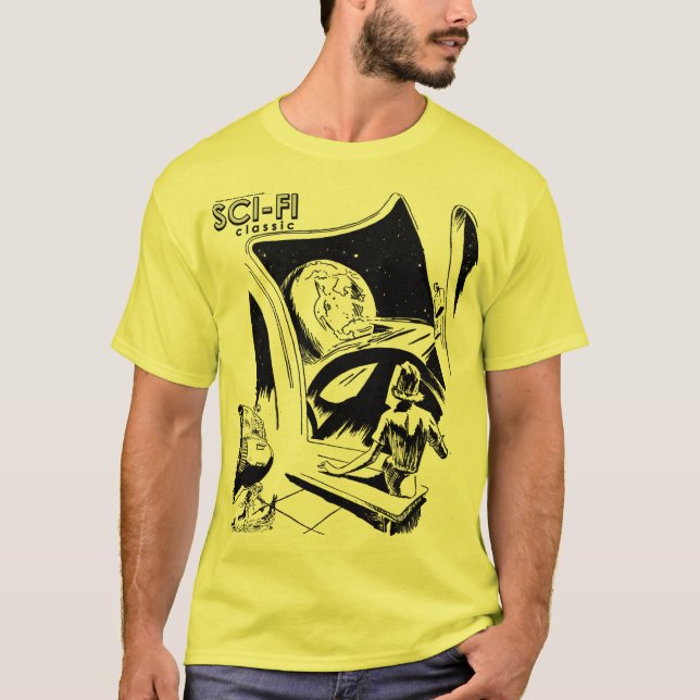 Camiseta Clássica de Ficção Científica dos Anos 50 (Frente)