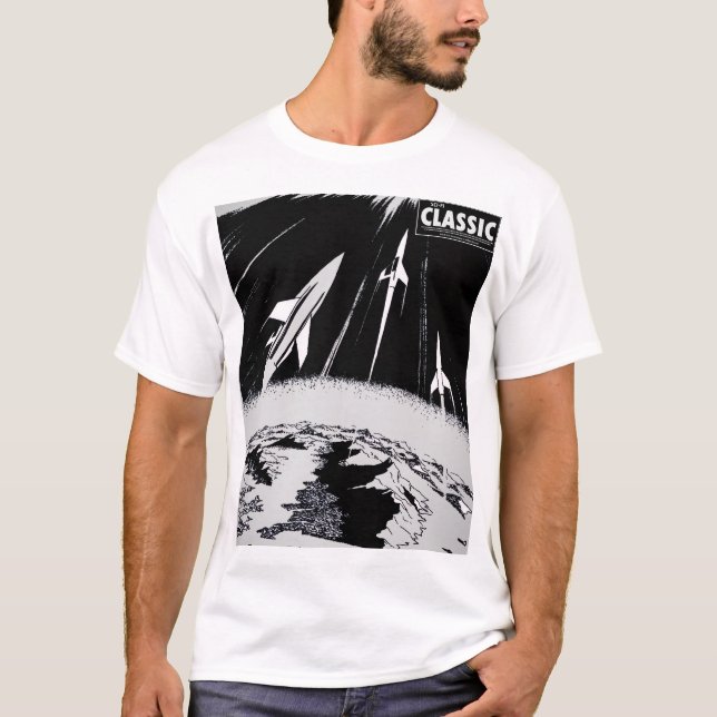Camiseta Clássica de Ficção Científica dos Anos 60 (Frente)