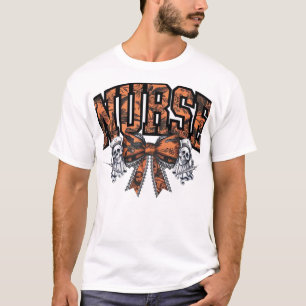 Camiseta Clássica de Halloween Enfermeira Assustad