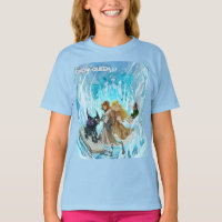 Camiseta clássica de menina azul da Rainha da Neve