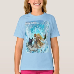 Camiseta clássica de menina azul da Rainha da Neve