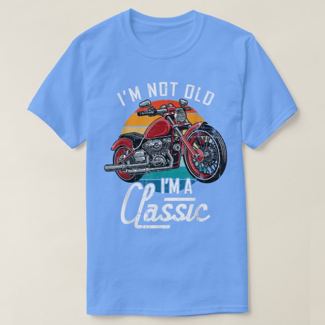 Camiseta clássica de motocicleta, sou uma camisa c (Frente do Design)