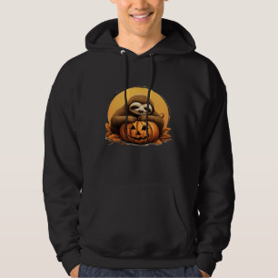 Camiseta Clássica de Preguiça Dormindo e Abóbora d