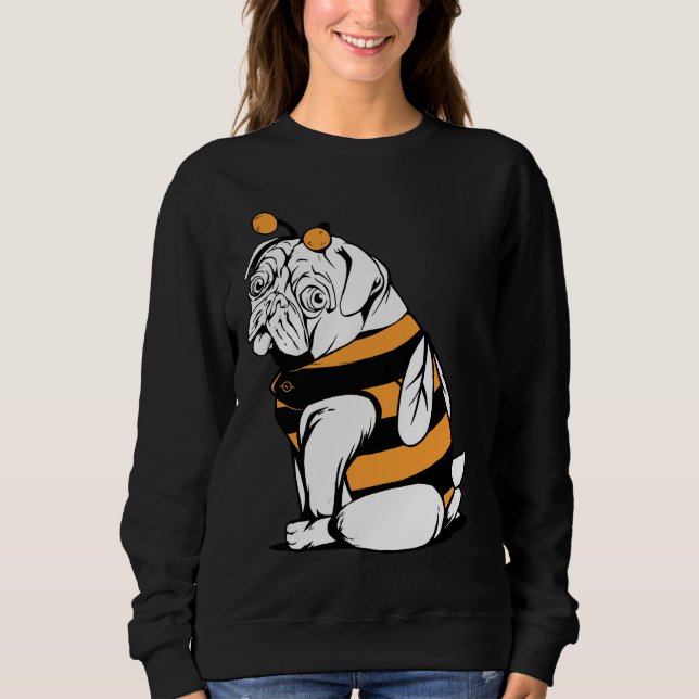 Camiseta Clássica De Pug De Abelha Cuta 893 (Frente)