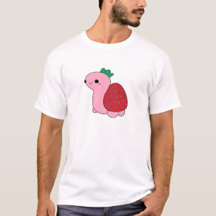 Camiseta Clássica de tartaruga de morango cor de r