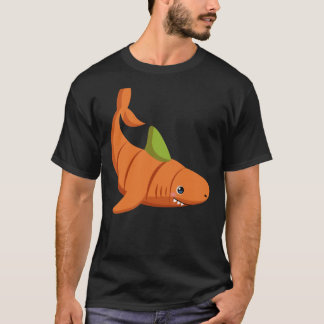 Camiseta Clássica de Tubarão-Cenoura