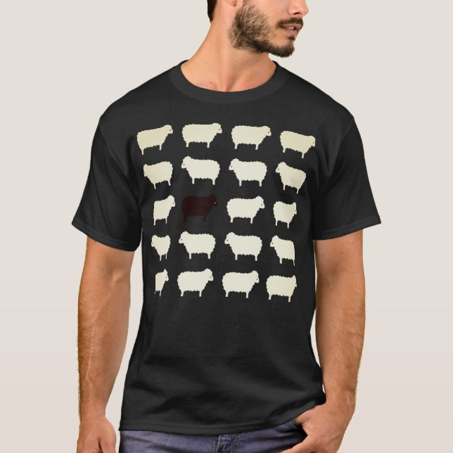 Camiseta Clássica de Varrasco de Ovelha Negra (Frente)