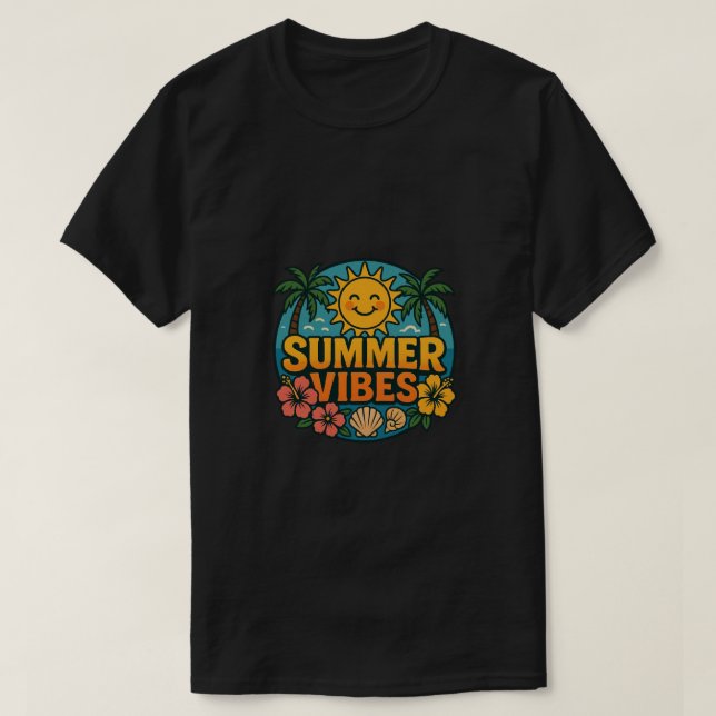 camiseta clássica de verão (Frente do Design)