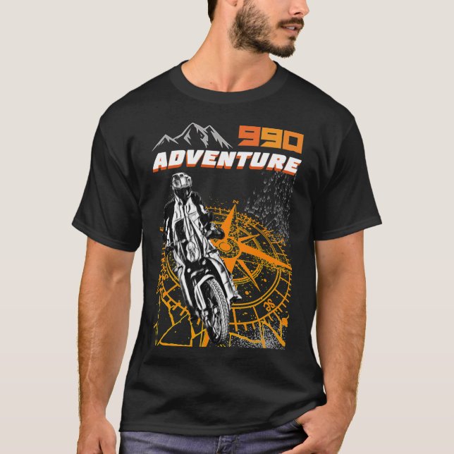 Camiseta Clássica do KTM 990 Adventure Rider 2020 (Frente)