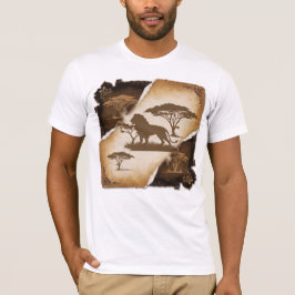 Camiseta Clássica do Leão Africano Majestoso - Vin