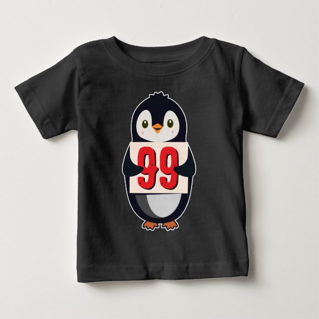 Camiseta Clássica do Pinguim - Número Personalizad (Frente)