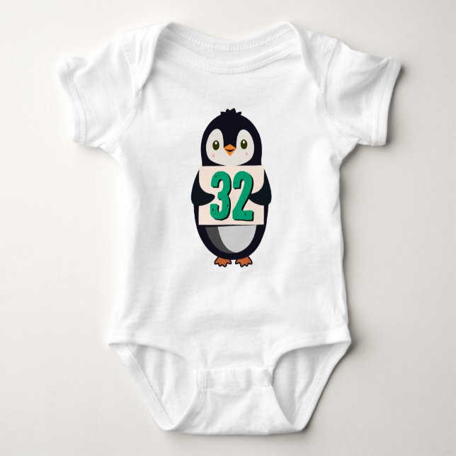 Camiseta Clássica do Pinguim - Número Personalizad (Frente)