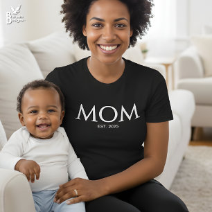 Camiseta Clássica Estabelecida Mamãe com Letras Ma
