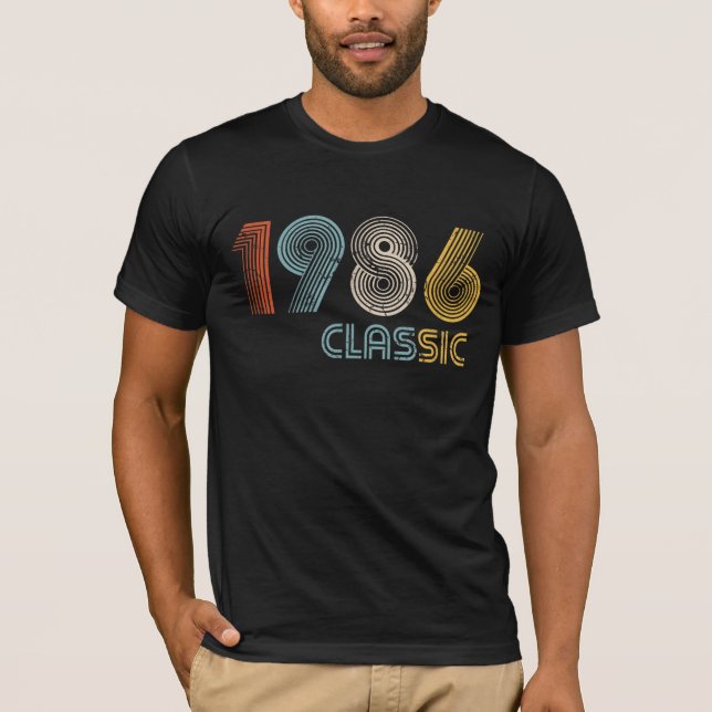 Camiseta Clássica Feita Em 1986 Presente de 40 Ano (Frente)
