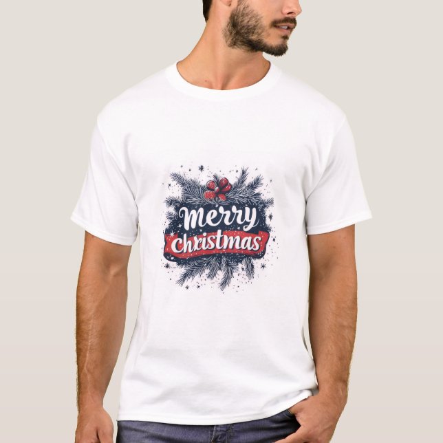 Camiseta Clássica Feliz Natal (Frente)