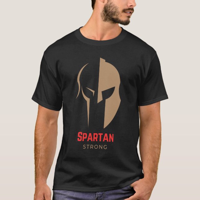 Camiseta clássica forte de espartano (Frente)