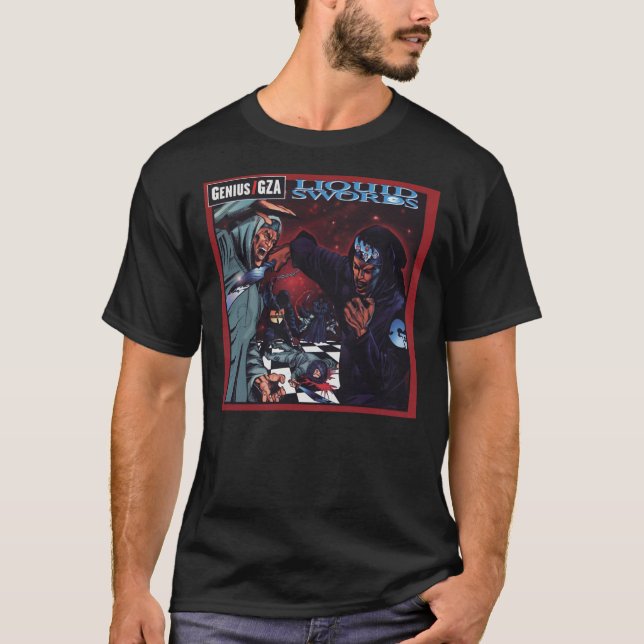 Camiseta Clássica GZA com Espada Líquida (Frente)