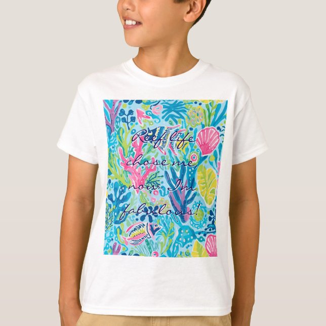 Camiseta clássica infantil com gráfico estiloso (Frente)