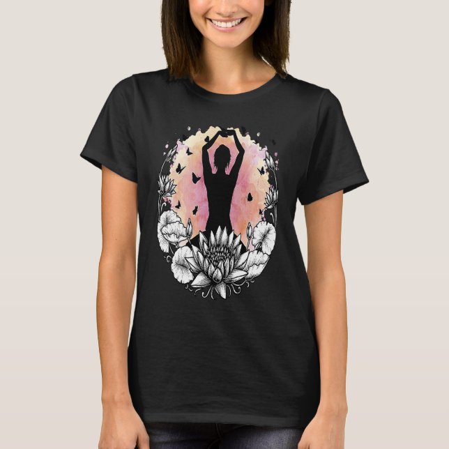 Camiseta Clássica Lotus Flor Mandala Yoga Meditação G (Frente)