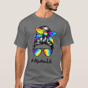 Camiseta Clássica Mama Vida Cabelo Mensageiro Tie Dye Mulh