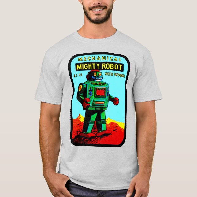 Camiseta Clássica "Mighty Robot" (Frente)