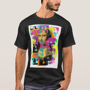 Camiseta Clássica Mona Lisa Pop Art