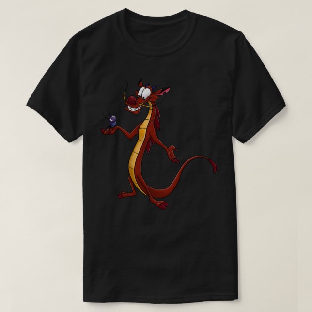 Camiseta Clássica Mushu e Cricket (Frente do Design)