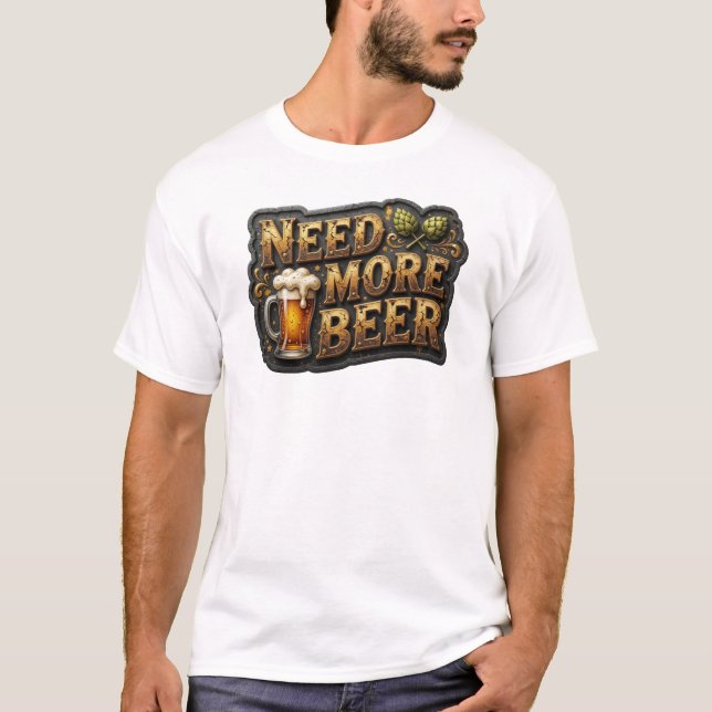 Camiseta Clássica PRECISO MAIS CERVEJA (Frente)