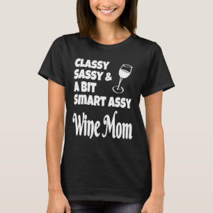 Camiseta Clássica Sassy Um Pouco De Vinho De Assy Inteligen