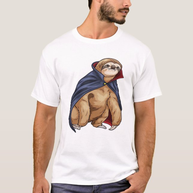 Camiseta Clássica Sloth Halloween Vampire (Frente)
