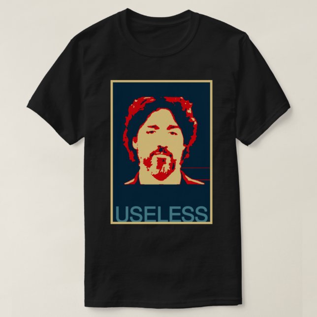 Camiseta Clássica Trudeau Inútil (Frente do Design)