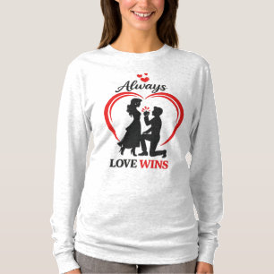 Camiseta Clássica Unisex Manga Longa Sempre o Amor