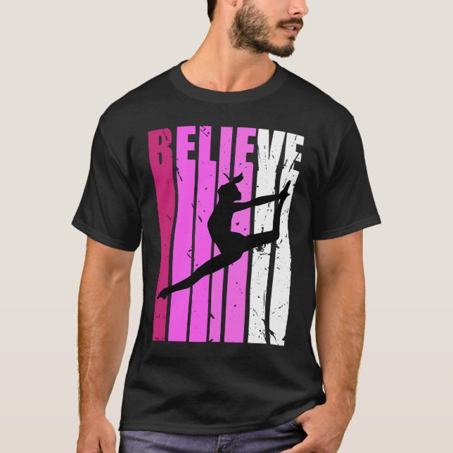 Camiseta Classical Dance Pink Team Fan Believe Motivational (Frente)