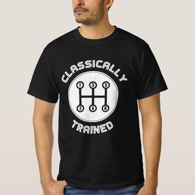 Camiseta Classically trained Funny Three Pedals Car Guys (Frente)