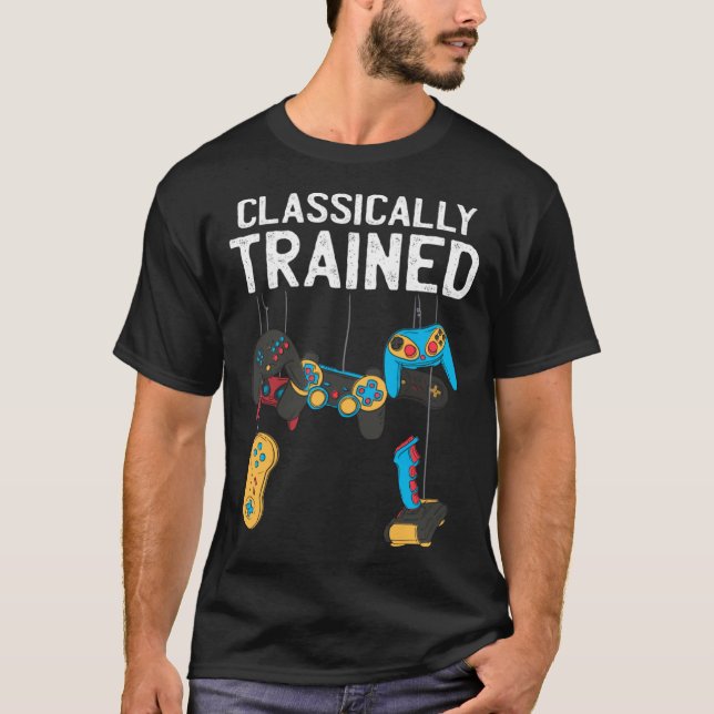 Camiseta Classically Trained Retro Video and Computer Gamin (Frente)